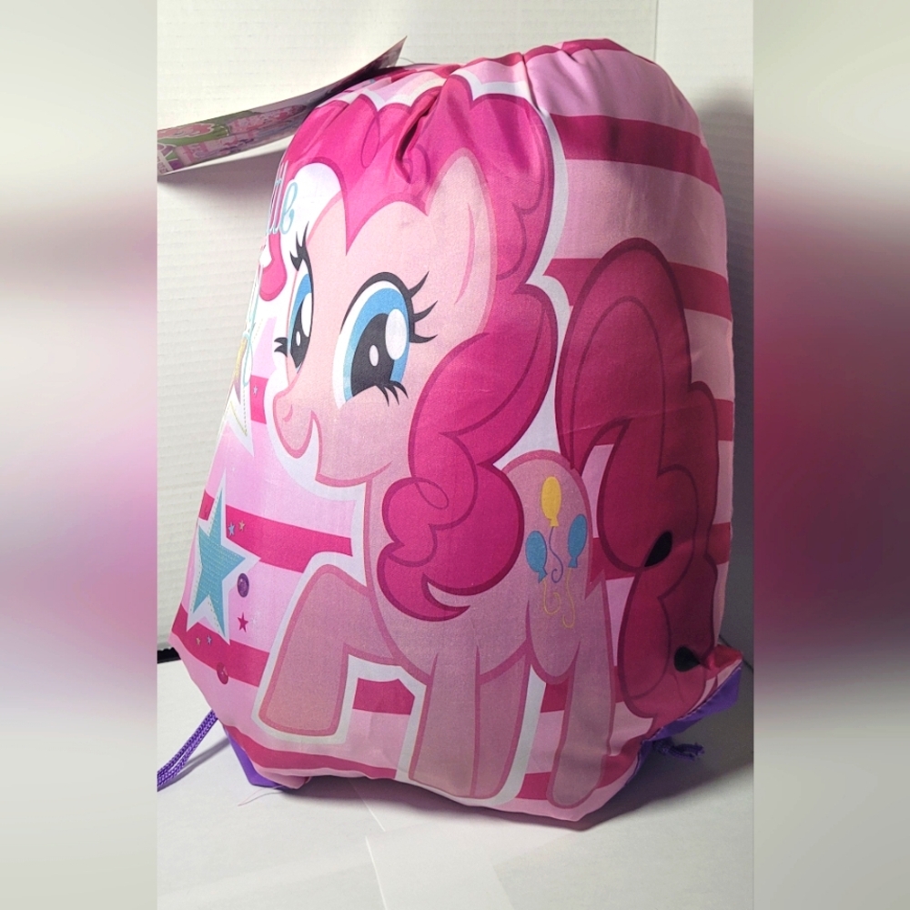 My Little Pony Pink and Blue Backpack with Cartoon Character Design